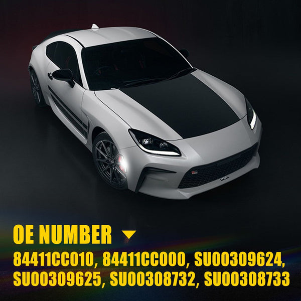 LED Side Marker Light for Subaru BRZ/Toyota GR86 2022-2025, Smoked Lens, White