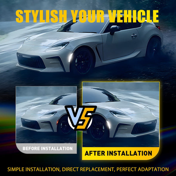 LED Side Marker Light for Toyota GR86/Subaru BRZ 2022-2024, Clear Lens, White