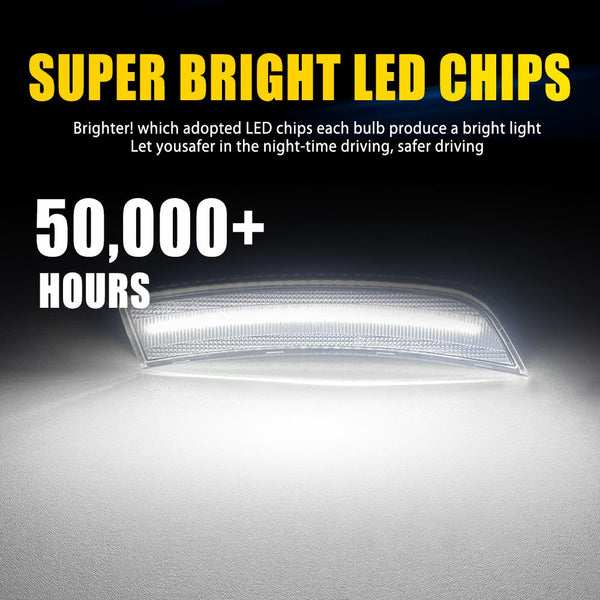 LED Side Marker Light for Toyota GR86/Subaru BRZ 2022-2024, Clear Lens, White