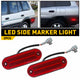 LED Side Marker Light for Toyota RAV4 1996-2000, Red, Rear Bumper Fender, L&R