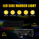 LED Side Marker Light for Volkswagen MK5 R32/MK6 2006-2009, Smoked Lens, Amber