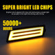 LED Side Marker Light for Volkswagen MK5 R32/MK6 2006-2009, Smoked Lens, Amber