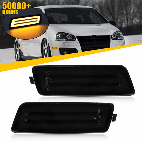 LED Side Marker Light for Volkswagen MK5 R32/MK6 2006-2009, Smoked Lens, Amber