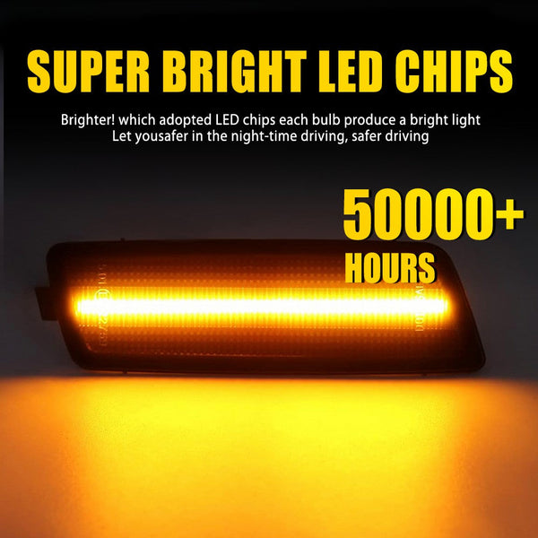 LED Side Marker Light for Volkswagen MK5 R32/MK6 2006-2009, Smoked Lens, Front