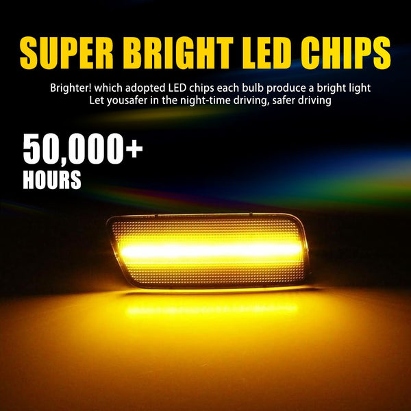 LED Side Marker Light for Volkswagen MK6 GTI 2010-2014, Smoked Lens, Amber, Front