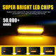 LED Side Marker Light for VW MK6 Golf/GTI 2010-2014, Smoked Lens, Amber, Front