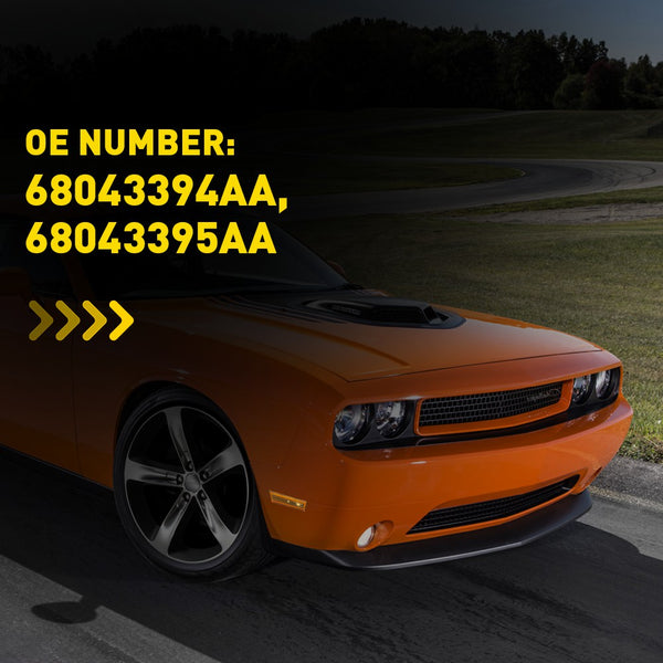 LED Side Marker Light Front Bumper/Fender for Dodge Challenger 2008-2014, Amber Cover