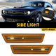 LED Side Marker Light Front Bumper/Fender for Dodge Challenger 2008-2014, Amber Cover