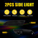 LED Side Marker Light Front Bumper for Chrysler Crossfire 2004-2008, Smoked Lens