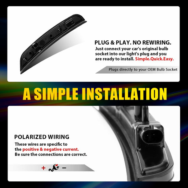 LED Side Marker Light Front Bumper for Dodge Durango 2021-2025, Smoked Lens, White