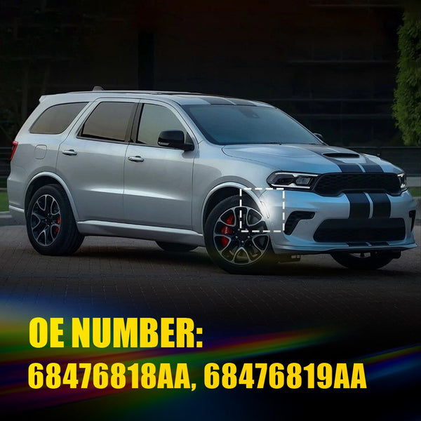 LED Side Marker Light Front Bumper for Dodge Durango 2021-2025, Smoked Lens, White