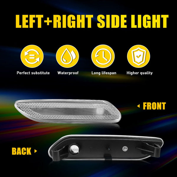 LED Side Marker Light Front Clear for MINI Paceman R61 2011-2016