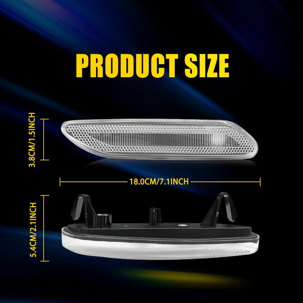 LED Side Marker Light Front Clear for MINI Paceman R61 2011-2016
