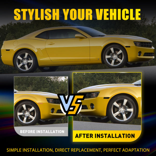 LED Side Marker Light Front for Chevrolet Camaro 2010-2015, Smoked Lens, Front Only