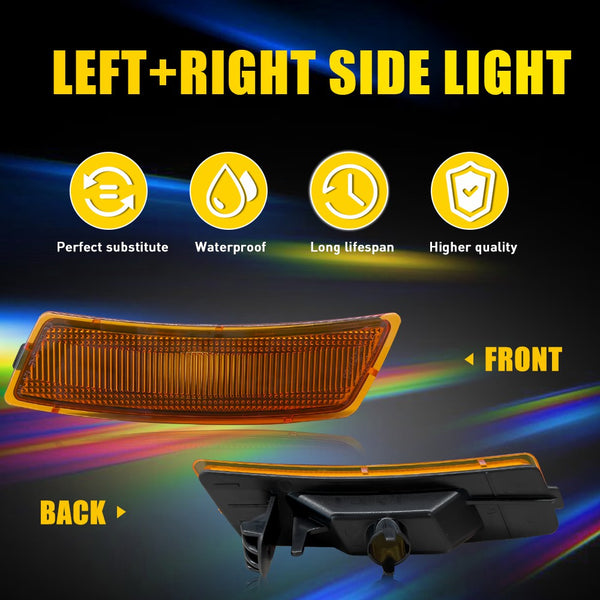 LED Side Marker Light Front Housing Amber for VW Tiguan 2018-2023 & Beetle 2012-2019