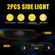 LED Side Marker Light Front Parking for Lexus GS430/IS300 2001-2005, Smoked Lens