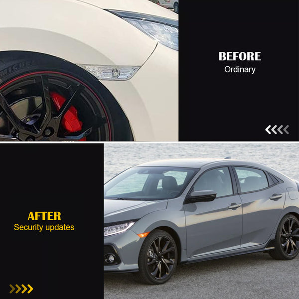 LED Side Marker Light Front Reflector for Honda Civic, Amber, Driver & Passenger