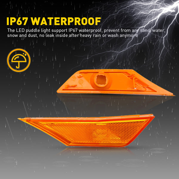 LED Side Marker Light Front Reflector for Honda Civic, Amber, Driver & Passenger
