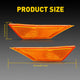 LED Side Marker Light Front Reflector for Honda Civic, Amber, Driver & Passenger