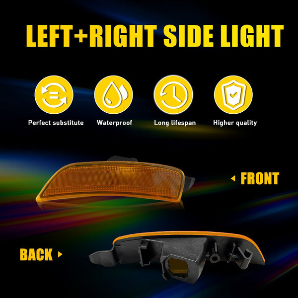 LED Side Marker Light Front Reflector for Mazda MX-5 Miata 2016-2023, Amber