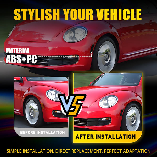 LED Side Marker Light Front Smoked Housing for VW Tiguan 2018-2023 & Beetle 2012-2019