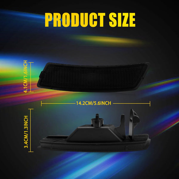 LED Side Marker Light Front Smoked Housing for VW Tiguan 2018-2023 & Beetle 2012-2019