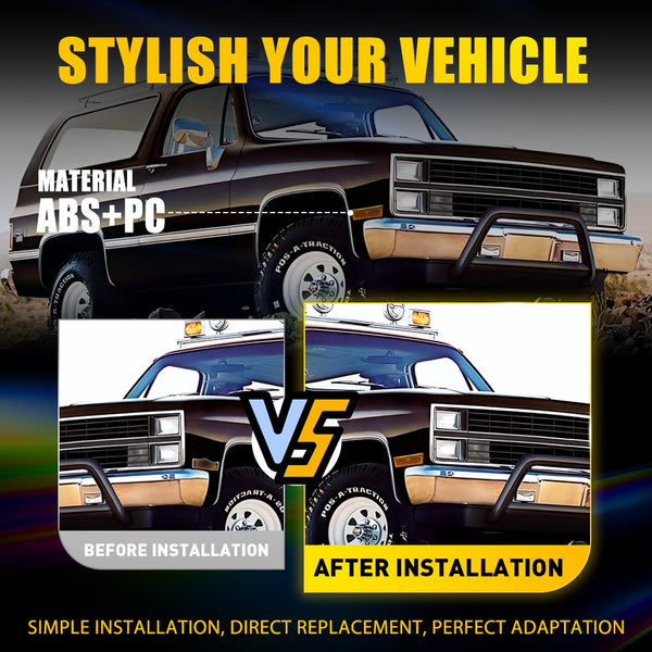 LED Side Marker Light Housing Front for Chevrolet GMC K5 Suburban 1981-1991