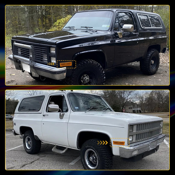 LED Side Marker Light Housing Front for Chevrolet GMC K5 Suburban 1981-1991