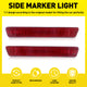 LED Side Marker Light Rear Bumper Kit for Ford Mustang 1999-2004, Red Reflector