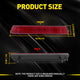 LED Side Marker Light Rear Bumper Kit for Ford Mustang 1999-2004, Red Reflector