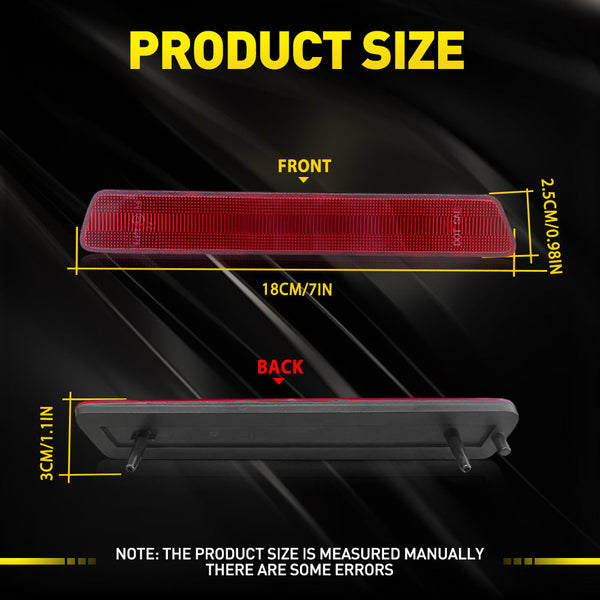 LED Side Marker Light Rear Bumper Kit for Ford Mustang 1999-2004, Red Reflector
