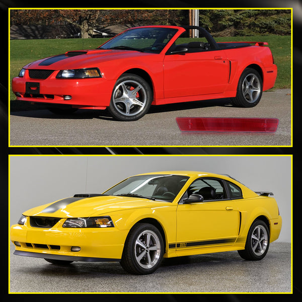 LED Side Marker Light Rear Bumper Kit for Ford Mustang 1999-2004, Red Reflector