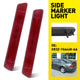LED Side Marker Light Rear Bumper Kit for Ford Mustang 1999-2004, Red Reflector