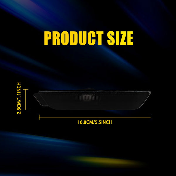 LED Side Marker Light Rear for Chevrolet Camaro 2010-2015, Smoked Lens, Rear Only