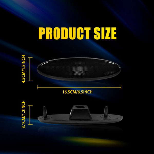 LED Side Marker Light Rear for Chevrolet Corvette C5 1997-2004, With T10 Bulbs