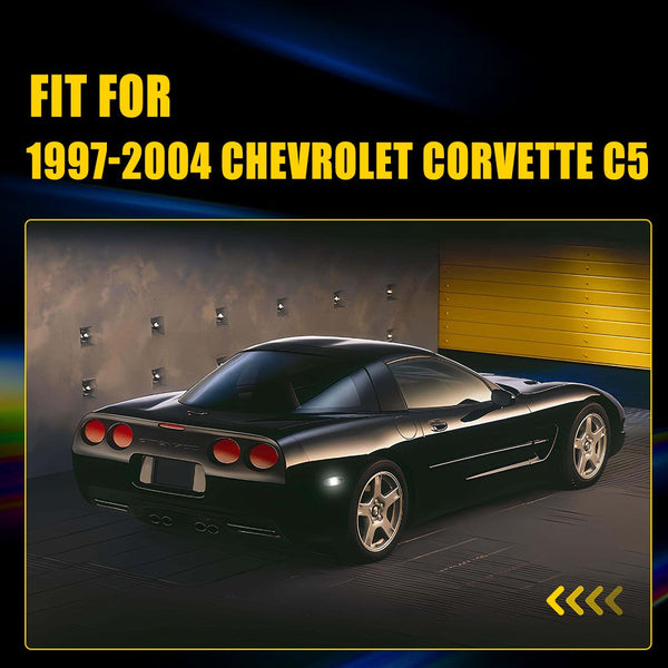 LED Side Marker Light Rear for Chevrolet Corvette C5 1997-2004, With T10 Bulbs