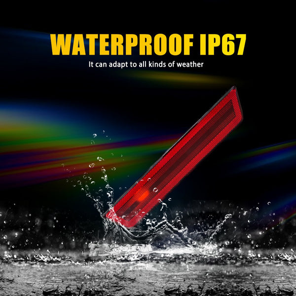 LED Side Marker Light Rear for Dodge Challenger/Charger 2008-2014, Red Lens