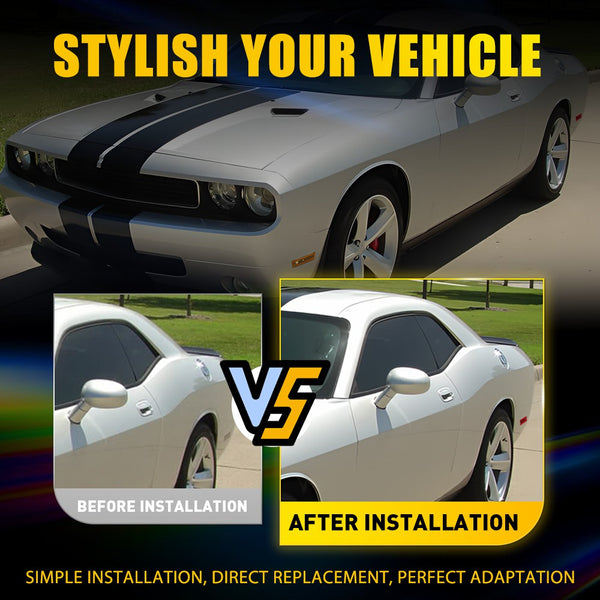 LED Side Marker Light Rear for Dodge Challenger/Charger 2008-2014, Red Lens