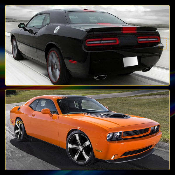 LED Side Marker Light Rear for Dodge Challenger/Charger 2008-2014, Red Lens