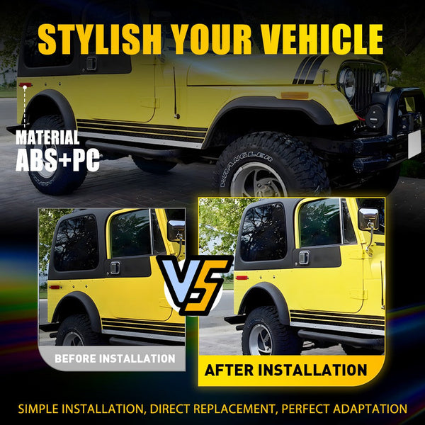 LED Side Marker Light Rear for Jeep CJ5/CJ6/CJ7/CJ8/Wagoneer J10/J20, Red