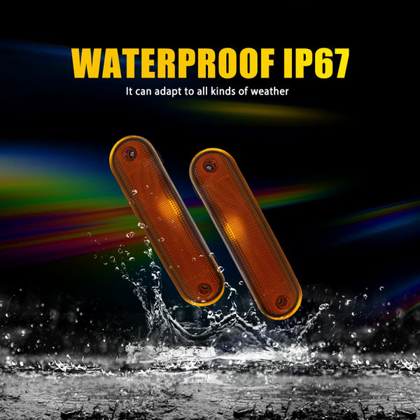 LED Side Marker Light Rear for Mazda MX-5 Miata 1990-2005, Red, Pair