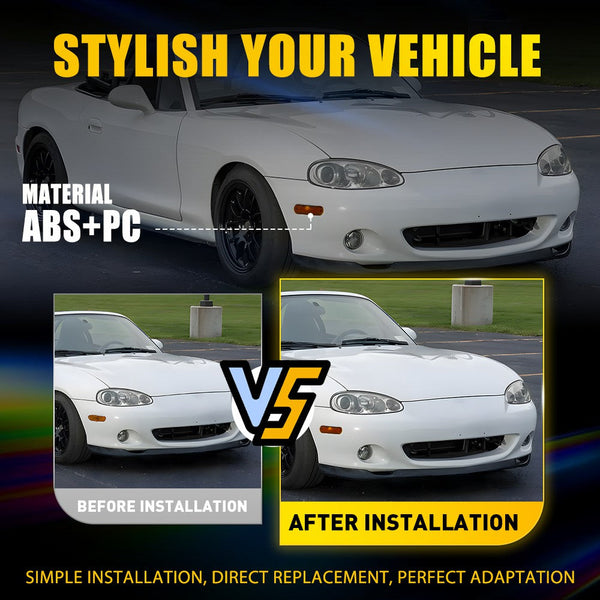 LED Side Marker Light Rear for Mazda MX-5 Miata 1990-2005, Red, Pair