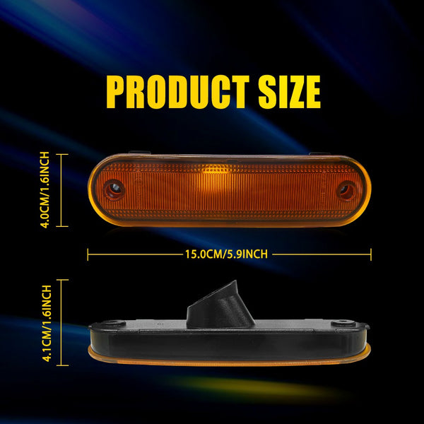 LED Side Marker Light Rear for Mazda MX-5 Miata 1990-2005, Red, Pair