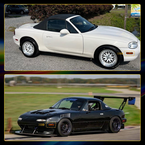 LED Side Marker Light Rear for Mazda MX-5 Miata 1990-2005, Red, Pair