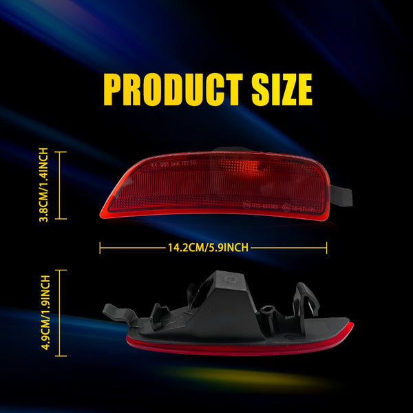 LED Side Marker Light Rear for Mazda MX-5 Miata 2016-2023, Red, Pair