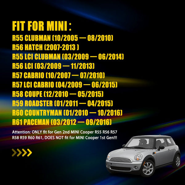 LED Side Marker Light Rear Housing for MINI Cooper R55 R56 R57 R60 2005-2016