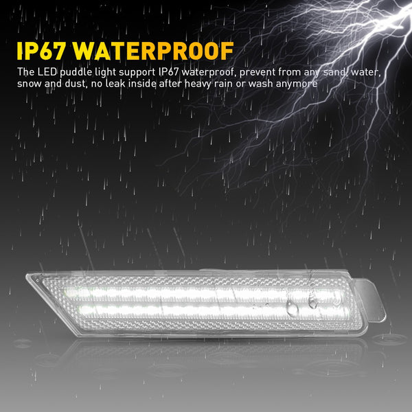 LED Side Marker Light Reflector for Chevrolet Camaro 2010-2015, Clear Lens, Front