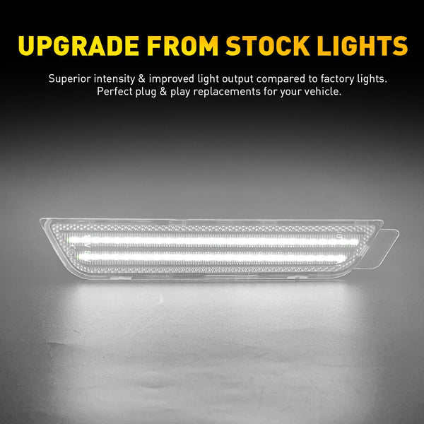 LED Side Marker Light Reflector for Chevy Camaro 2010-2015, Clear Lens, Rear