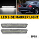 LED Side Marker Light Reflector for Ford Mustang 1999-2004, Clear Lens, White, Rear