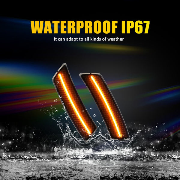 LED Side Marker Light Reflector for Volkswagen Tiguan 2018-2023, Front L&R, Bumper